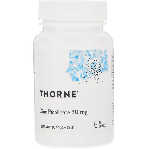 Thorne Research, Zinc Picolinate, 30 mg, 60 Capsules فوائد