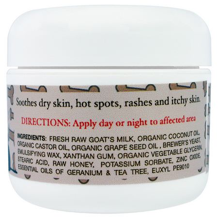 Tierra Mia Organics, Raw Goat Milk Skin Therapy, Gentle Pet Balm, 2 oz:معطف العناية, جلد الحي,انات الأليفة