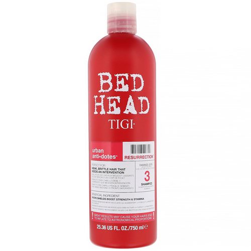TIGI, Bed Head, Urban Anti+dotes, Resurrection, Damage Level 3 Shampoo, 25.36 fl oz (750 ml) فوائد