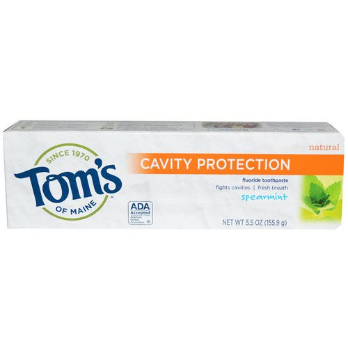 Tom's of Maine, Cavity Protection Fluoride Toothpaste, Spearmint, 5.5 oz (155.9 g) فوائد