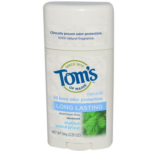 Tom's of Maine, Natural Long Lasting Deodorant, Aluminum-Free, Maine Woodspice, 2.25 oz (64 g) فوائد