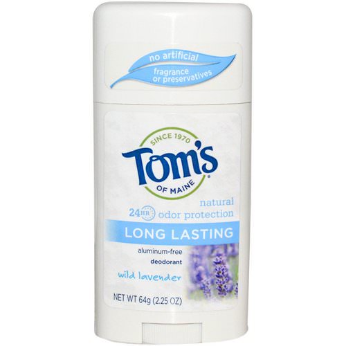 Tom's of Maine, Natural Long Lasting Deodorant, Aluminum-Free, Wild Lavender, 2.25 oz (64 g) فوائد