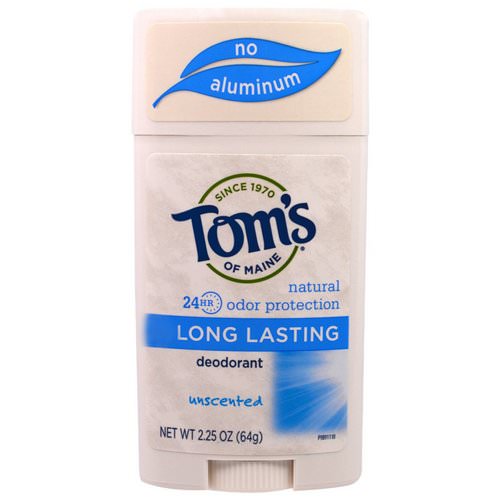 Tom's of Maine, Natural Long-Lasting Deodorant, Unscented, 2.25 oz (64 g) فوائد