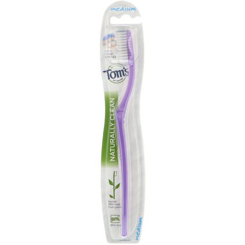 Tom's of Maine, Naturally Clean Toothbrush, Medium, 1 Toothbrush فوائد