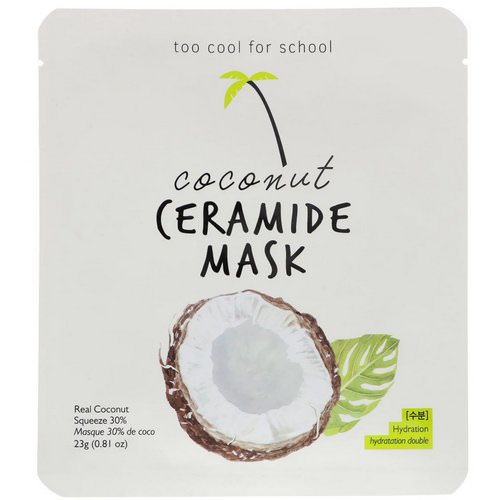 Too Cool for School, Coconut Ceramide Mask, 1 Sheet, 0.81 oz (23 g) فوائد