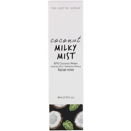 Too Cool for School, Coconut Milky Mist, Facial Mist, 2.70 fl oz (80 ml):مرطب لل,جه, مرطبات K-جمال