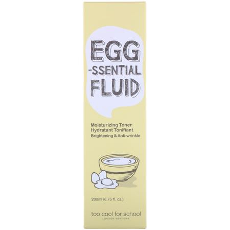 Too Cool for School, Egg-ssential Fluid, Moisturizing Toner, 6.76 fl oz (200 ml):أحبار, K-جمال تطهير الجسم
