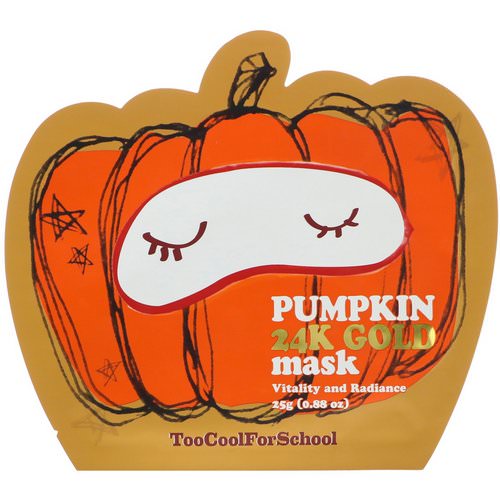 Too Cool for School, Pumpkin 24K Gold Mask, 1 Sheet, 0.88 oz (25 g) فوائد