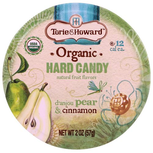 Torie & Howard, Organic, Hard Candy, D'Anjou Pear & Cinnamon, 2 oz (57 g) فوائد