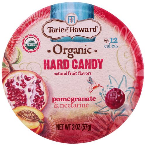 Torie & Howard, Organic, Hard Candy, Pomegranate & Nectarine, 2 oz (57 g) فوائد