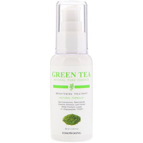 Tosowoong, Green Tea Natural Pure Essence, Brightening Treatment, 2.02 fl oz (60 ml) فوائد