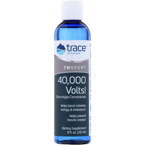 Trace Minerals Research, TM Sport, 40,000 Volts! Electrolyte Concentrate, 8 fl oz (237 ml) فوائد