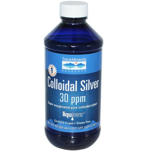 Trace Minerals Research, Colloidal Silver, 30 ppm, 8 fl oz (237 ml) فوائد