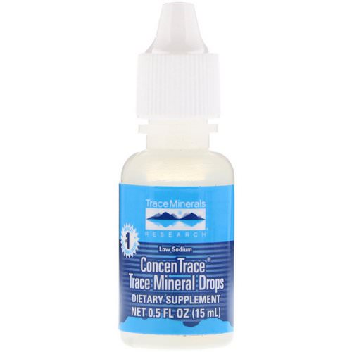 Trace Minerals Research, ConcenTrace, Trace Mineral Drops, 0.5 fl oz (15 ml) فوائد