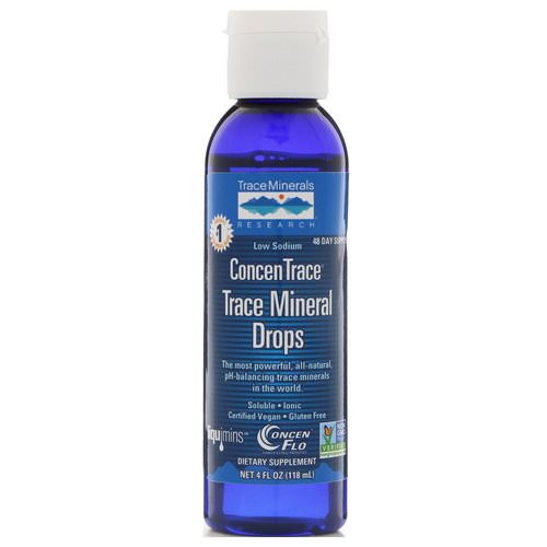 Trace Minerals Research, ConcenTrace, Trace Mineral Drops, 4 fl oz (118 ml) فوائد