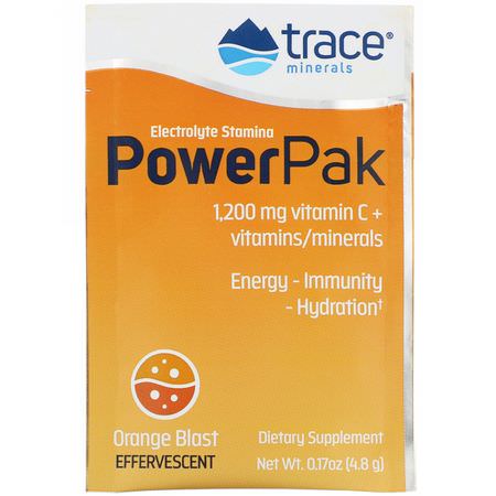 Trace Minerals Research Vitamin C Formulas Hydration Electrolytes - المنحلات بالكهرباء, الترطيب, المكملات الرياضية, التغذية الرياضية