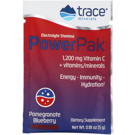 Trace Minerals Research Vitamin C Formulas Hydration Electrolytes - المنحلات بالكهرباء, الترطيب, المكملات الرياضية, التغذية الرياضية