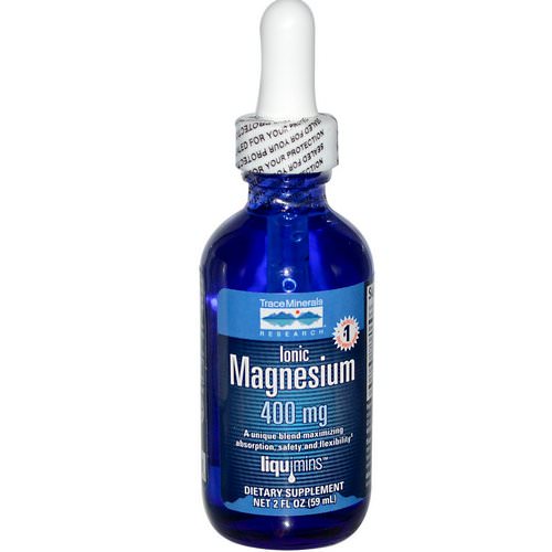 Trace Minerals Research, Ionic Magnesium, 400 mg, 2 fl oz (59 ml) فوائد