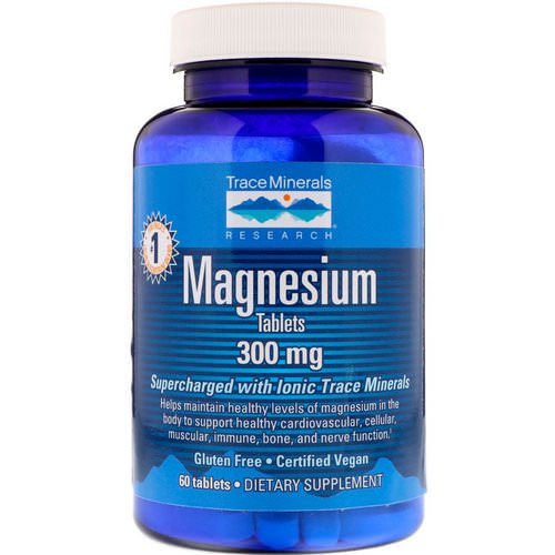 Trace Minerals Research, Magnesium, 300 mg, 60 Tablets فوائد