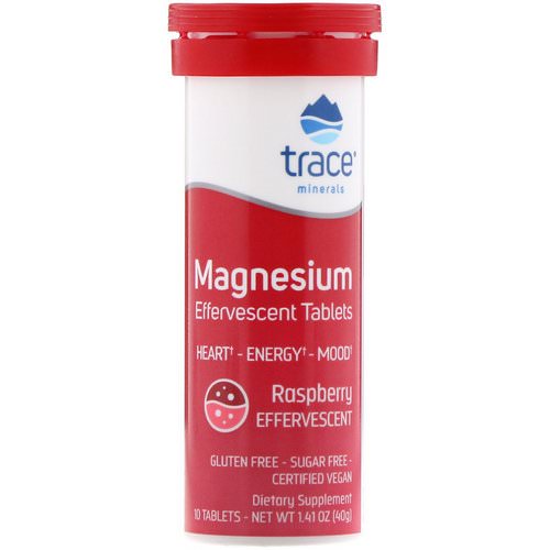 Trace Minerals Research, Magnesium Effervescent Tablets, Raspberry Flavor, 1.41 oz (40 g) فوائد