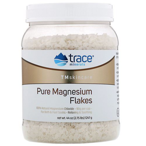 Trace Minerals Research, TM Skincare, Pure Magnesium Flakes, 2.75 lbs (1247 g) فوائد