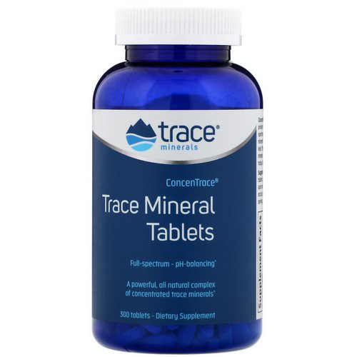Trace Minerals Research, ConcenTrace, Trace Mineral Tablets, 300 Tablets فوائد