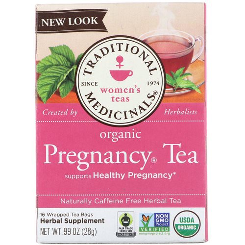 Traditional Medicinals, Women's Tea, Organic Pregnancy Tea, Caffeine Free, 16 Wrapped Tea Bags, .99 oz (28 g) فوائد