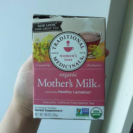 Traditional Medicinals, Women's Teas, Organic Mother's Milk, Naturally Caffeine Free, 32 Wrapped Tea Bags, 1.98 oz (56 g)