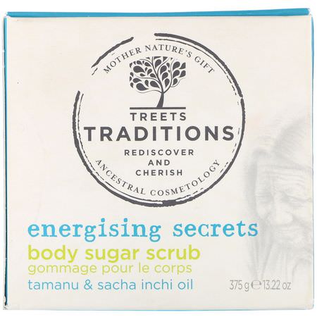 Treets, Energising Secrets, Body Sugar Scrub, Passion Freshness, 13.22 oz (375 g):مقشر للجسم, دش