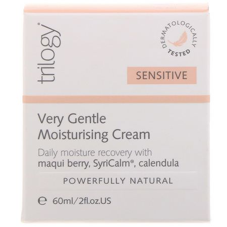 Trilogy, Sensitive, Very Gentle Moisturising Cream, 2 fl oz (60 ml):مرطب لل,جه, العناية بالبشرة