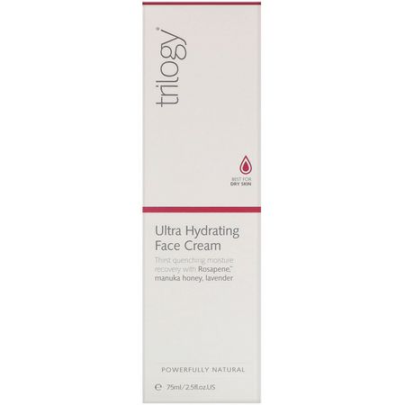 Trilogy, Ultra Hydrating Face Cream, 2.5 fl oz (75 ml):مرطب لل,جه, العناية بالبشرة