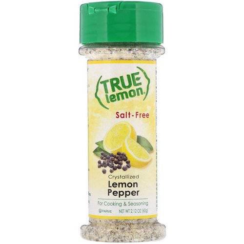 True Citrus, True Lemon, Crystallized Lemon Pepper, Salt-Free, 2.12 oz (60 g) فوائد