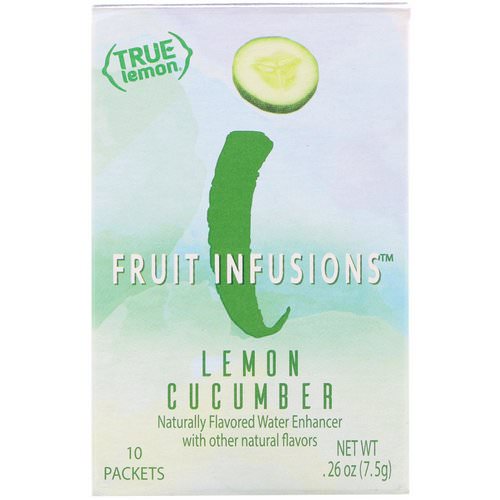 True Citrus, True Lemon, Fruit Infusion, Lemon Cucumber, 10 Packets, .26 oz (7.5 g) فوائد