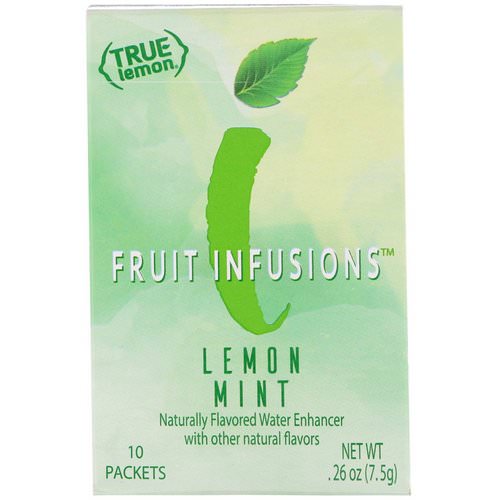 True Citrus, True Lemon, Fruit Infusion, Lemon Mint, 10 Packets, .26 oz (7.5 g) فوائد