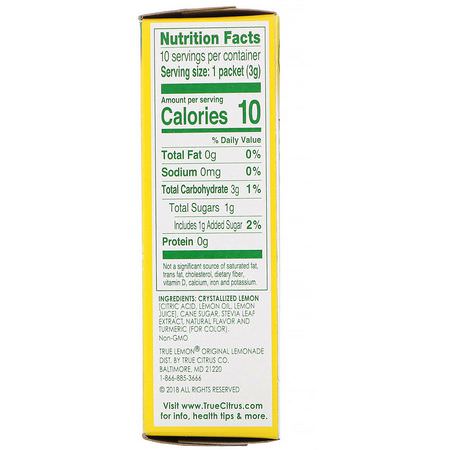True Citrus, True Lemon, Original Lemonade, 10 Packets, 1.06 oz (30 g):معززات المشر,بات, الكريمات