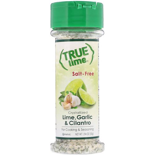 True Citrus, True Lime, Crystallized Lime, Garlic & Cilantro, Salt-Free, 1.94 oz (55 g) فوائد