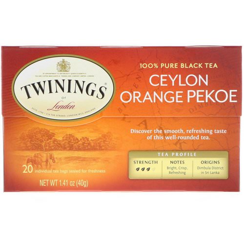 Twinings, Ceylon Orange Pekoe Tea, 20 Tea Bags, 1.41 oz (40 g) فوائد