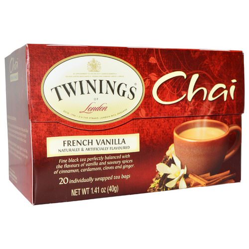 Twinings, Chai, French Vanilla, 20 Tea Bags, 1.41 oz (40 g) فوائد