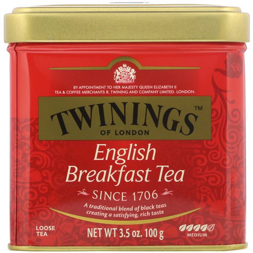 Twinings, Classics, English Breakfast Loose Tea, 3.53 oz (100 g) فوائد