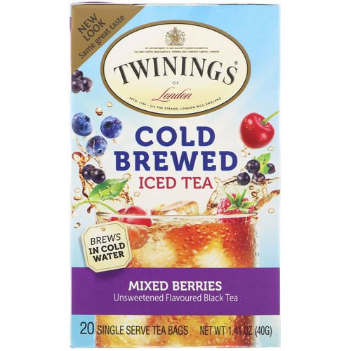 Twinings, Cold Brewed Iced Tea, Mixed Berries, 20 Tea Bags, 1.41 oz (40 g) فوائد