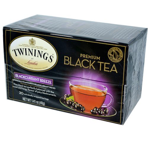 Twinings, Premium Black Tea, Blackcurrant Breeze, 20 Tea Bags, 1.41 oz (40 g) فوائد