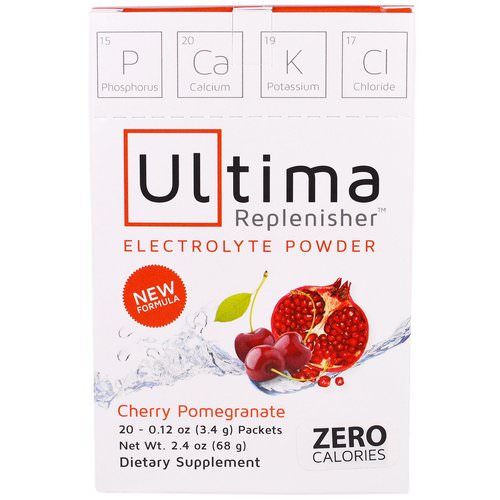 Ultima Replenisher, Electrolyte Powder, Cherry Pomegranate, 20 Packets, 0.12 oz (3.4 g) فوائد