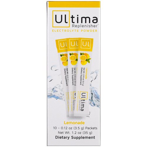 Ultima Replenisher, Electrolyte Powder, Lemonade, 10 Packets, 0.12 oz (3.5 g) Each فوائد