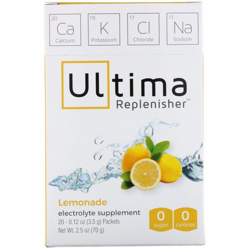 Ultima Replenisher, Electrolyte Powder, Lemonade, 20 Packets, 0.12 oz (3.5 g) Each فوائد