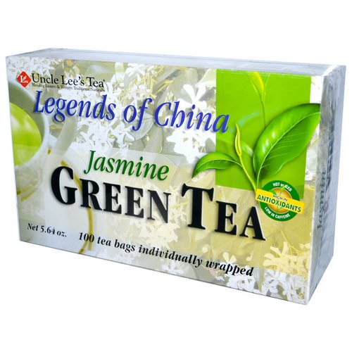 Uncle Lee's Tea, Legends of China, Green Tea, Jasmine, 100 Tea Bags, 5.64 oz (160 g) فوائد