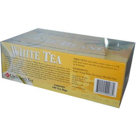 Uncle Lee's Tea, Legends of China, White Tea, 100 Tea Bags, 5.29 oz (150 g):شاي أبيض