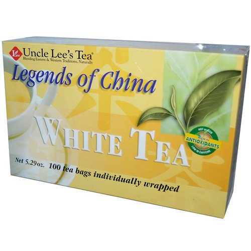 Uncle Lee's Tea, Legends of China, White Tea, 100 Tea Bags, 5.29 oz (150 g) فوائد