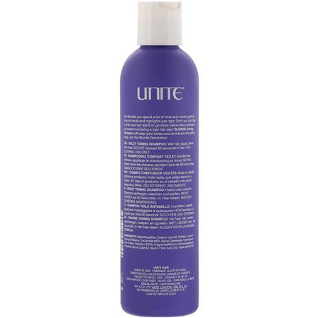 Unite, BLONDA Toning Shampoo, 8 fl oz (236 ml):بلسم, شامب,