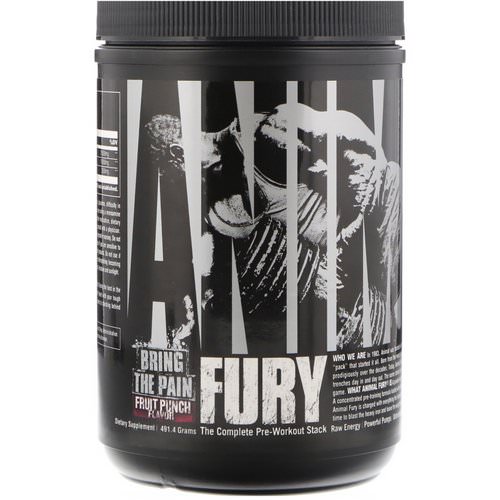 Universal Nutrition, Animal Fury, Fruit Punch, 491.4 g فوائد