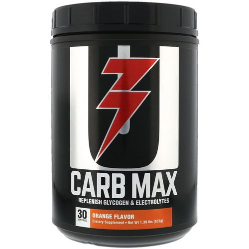 Universal Nutrition, Carb Max, Replenish Glycogen & Electrolytes, Orange, 1.39 lb (632 g) فوائد
